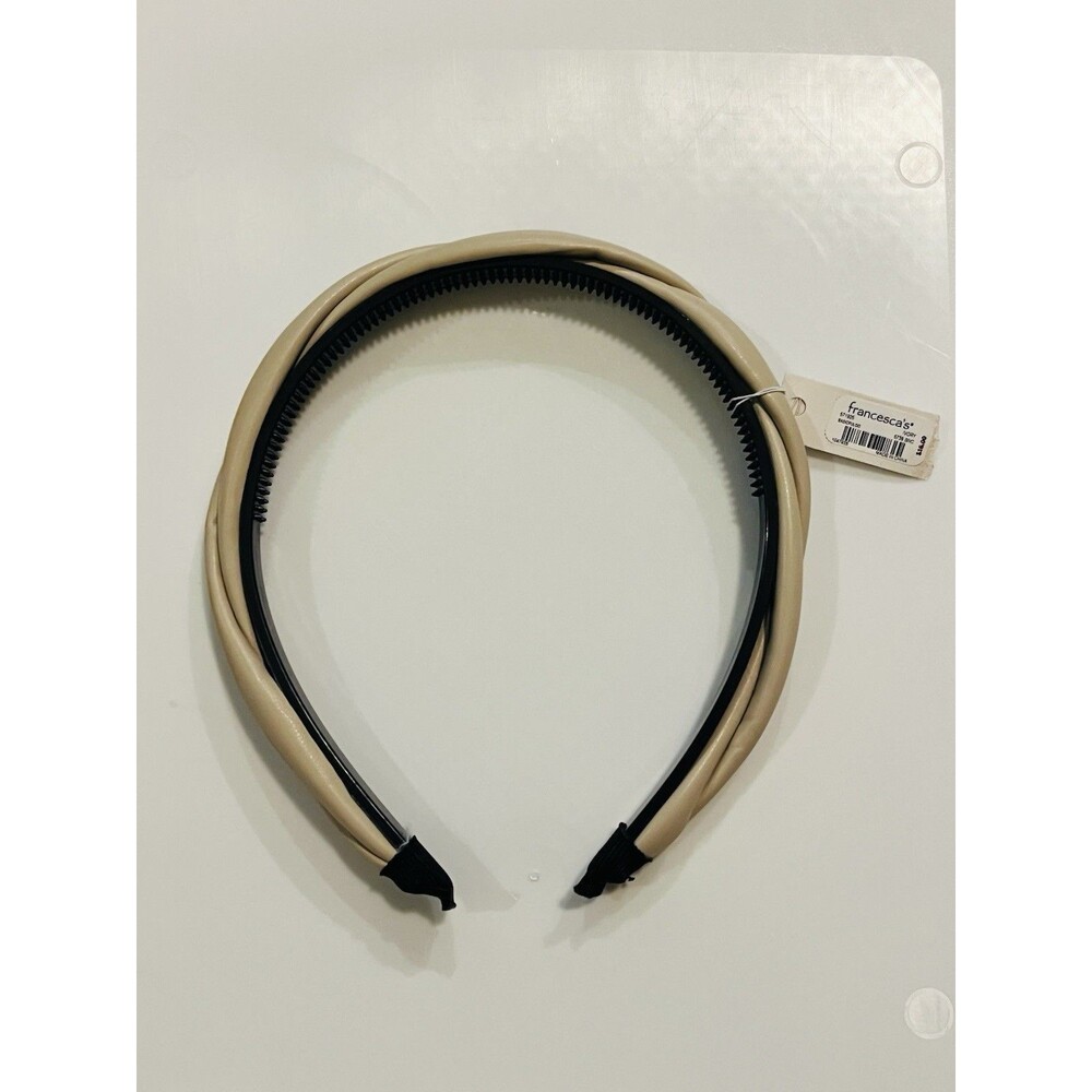 Francesca’s Plastic Headband Ivory Hair Accessory for Women One Size